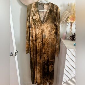 Sinewmoon Willow Bamboo Velour Long Sleeve Maxi Jumpsuit